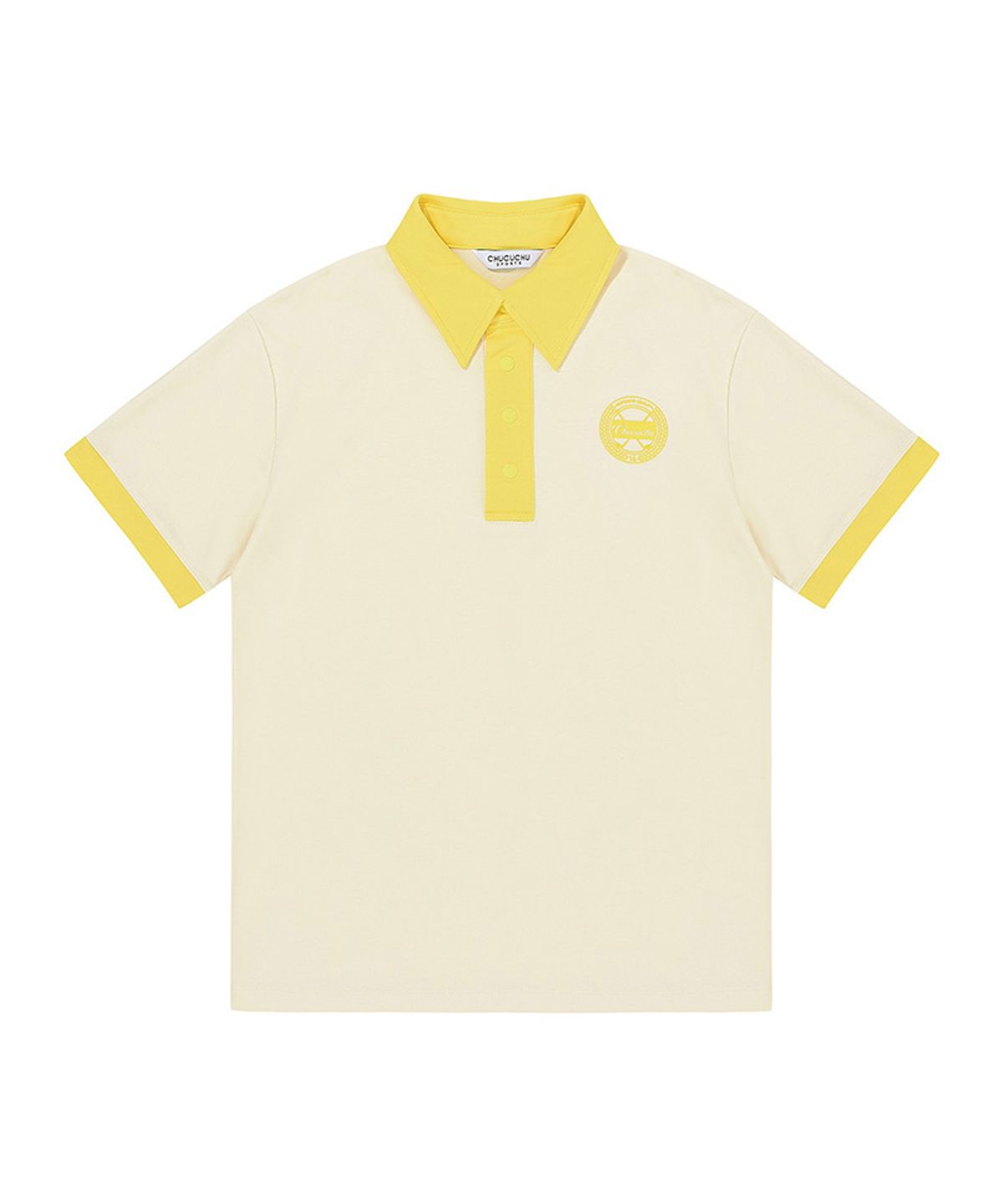 츄쿠츄(CHUCUCHU) C23M-TS023M 맨즈 슈페리어 폴로 티셔츠 (Lemon Yellow)
