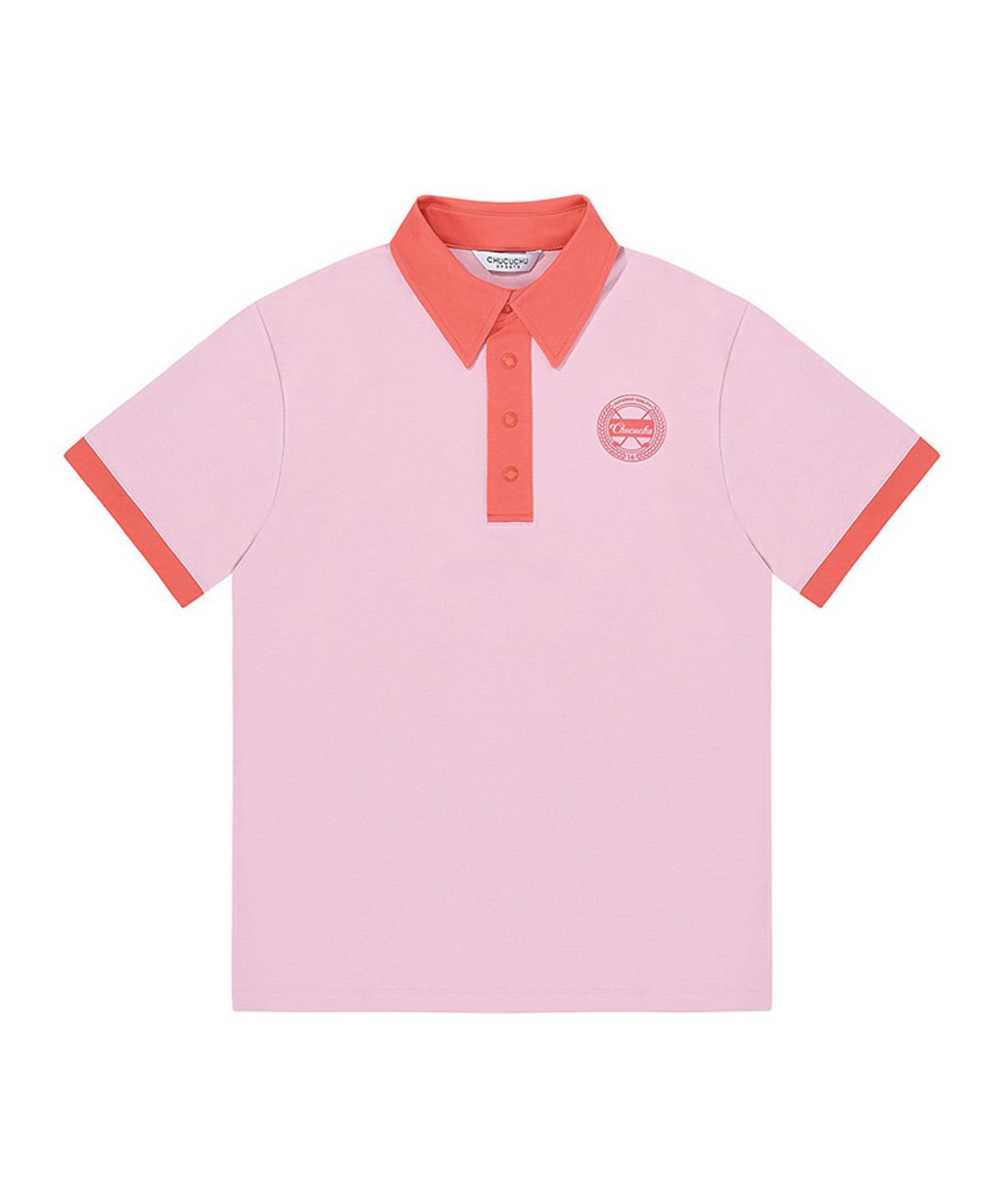 츄쿠츄(CHUCUCHU) C23M-TS023M 맨즈 슈페리어 폴로 티셔츠 (Pink)