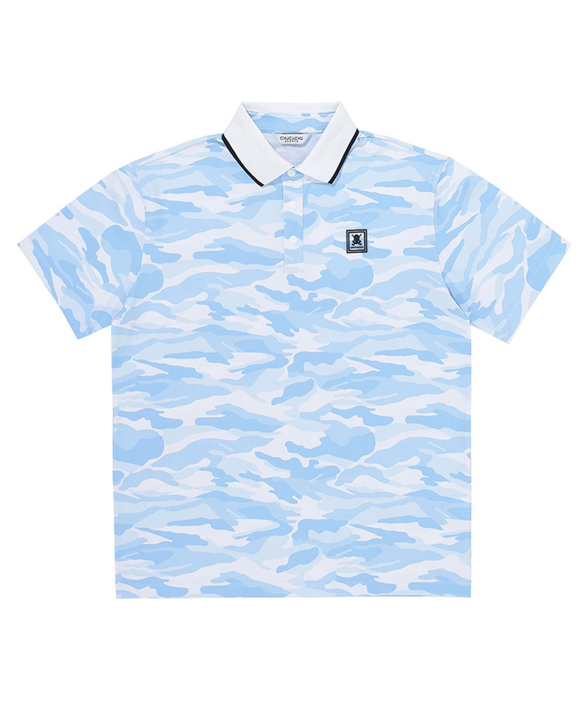 츄쿠츄(CHUCUCHU) C23M-TS028M 맨즈 썸머 카모 탑 (Blue)