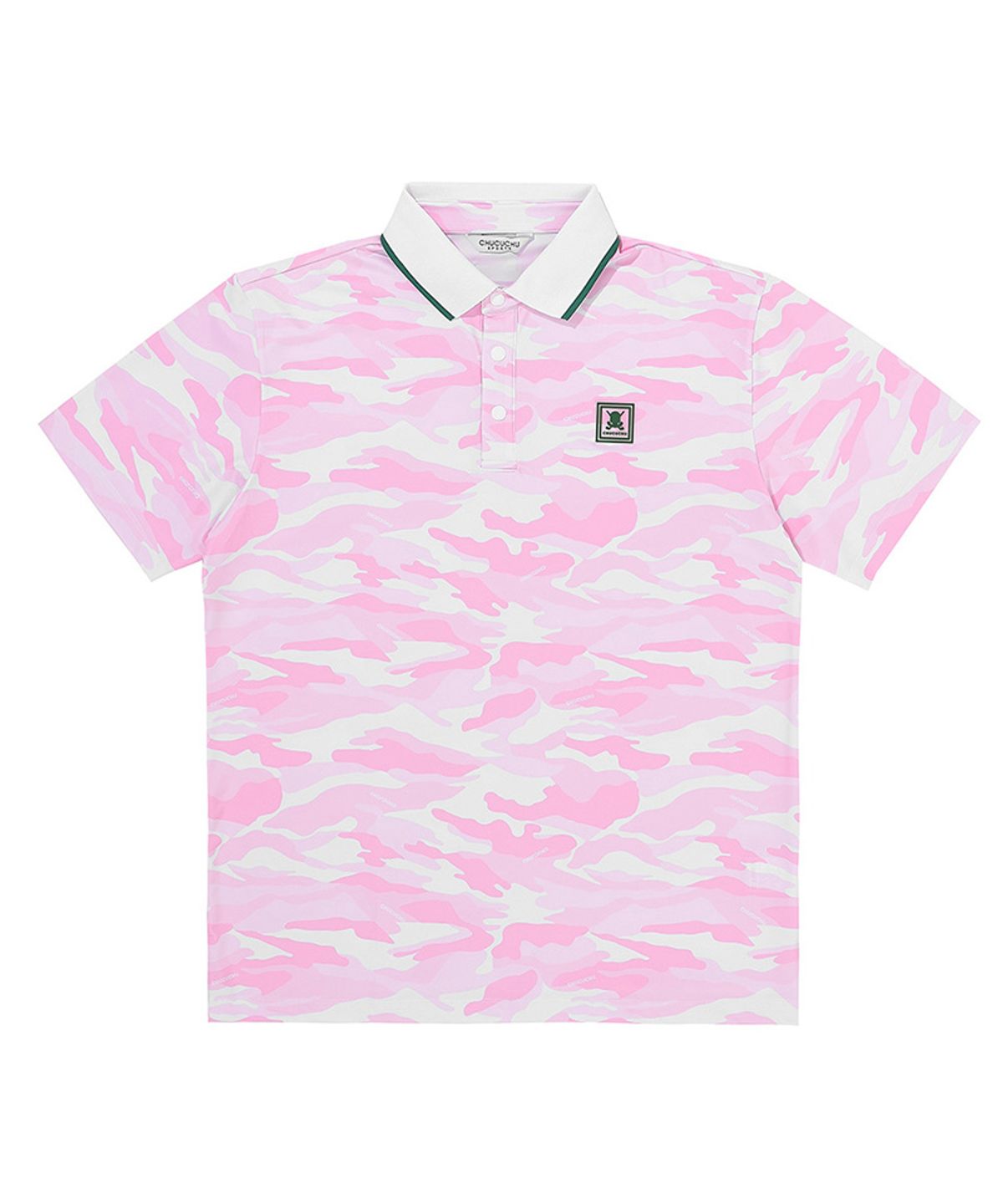 츄쿠츄(CHUCUCHU) C23M-TS028M 맨즈 썸머 카모 탑 (Pink)
