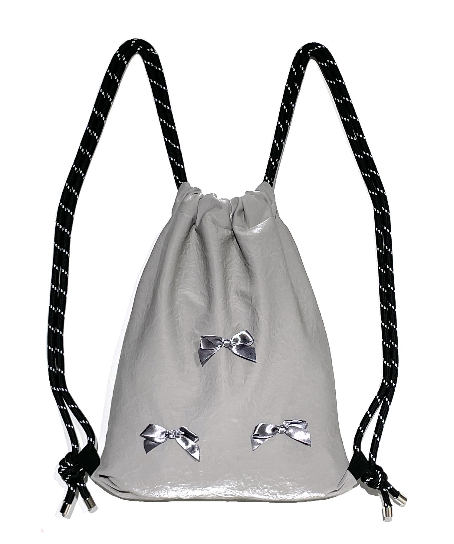 MUSINSA公式 | OTHER-worldly Ribbon Gym Sack [Gray]