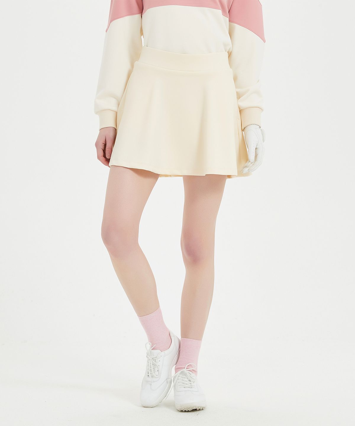 이파르카(E.PARCA) 로제 와펜 플레어 스커트