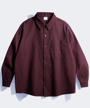 옥스포드 헤비 루즈핏 셔츠 와인 SMLS4610