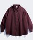옥스포드 헤비 루즈핏 셔츠 와인 SMLS4610
