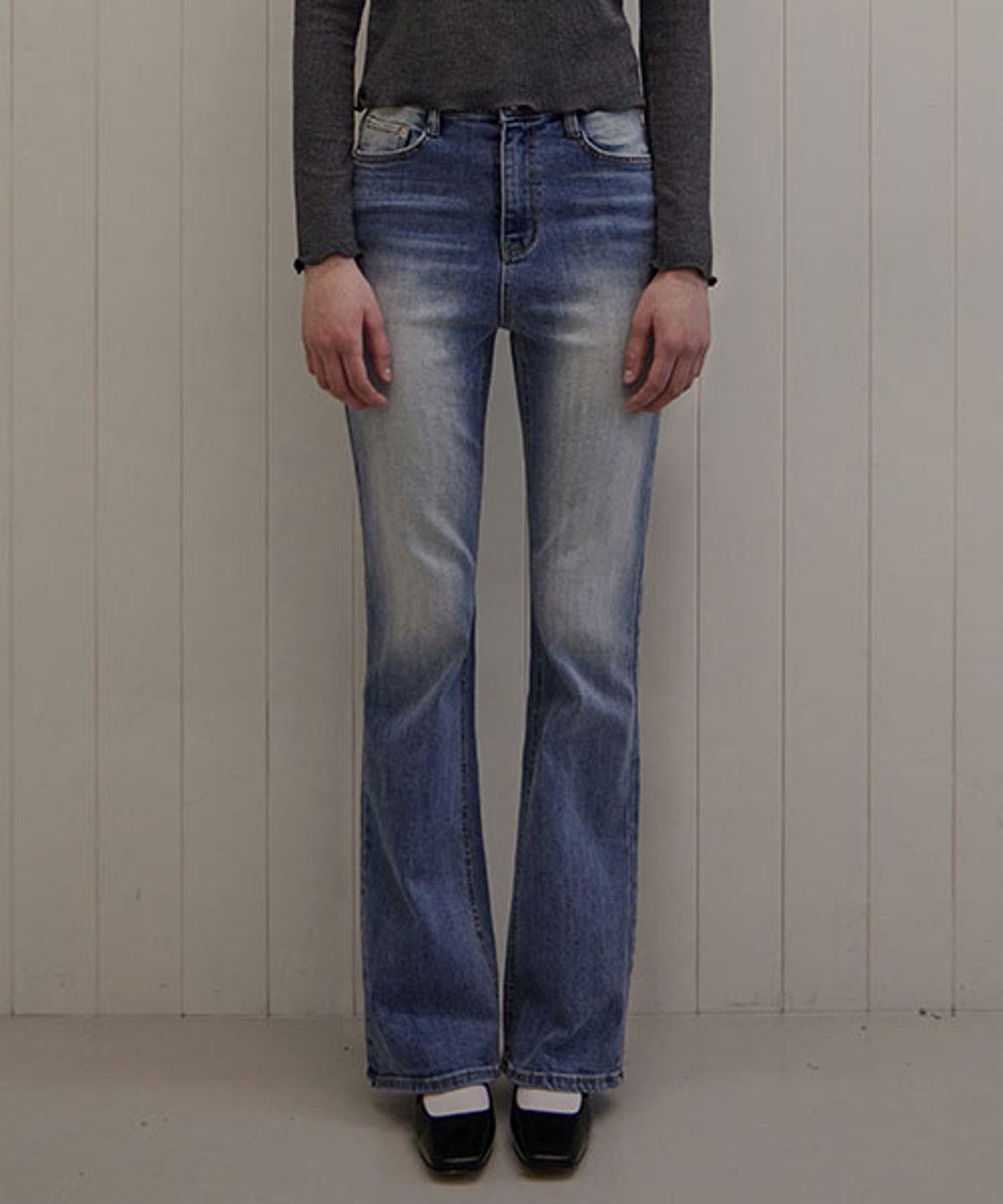 헤인트(HAINT) PREMIUM SLIM LONG BOOTCUT DENIM