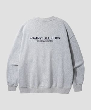 오버핏 시그니처 자수 스웨트 셔츠 [그레이]