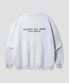 오버핏 시그니처 자수 스웨트 셔츠 [화이트 멜란지]