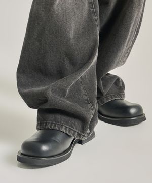 WTRD1203-3 클리프 스퀘어토 4홀 더비슈즈 블랙 [230~290MM]