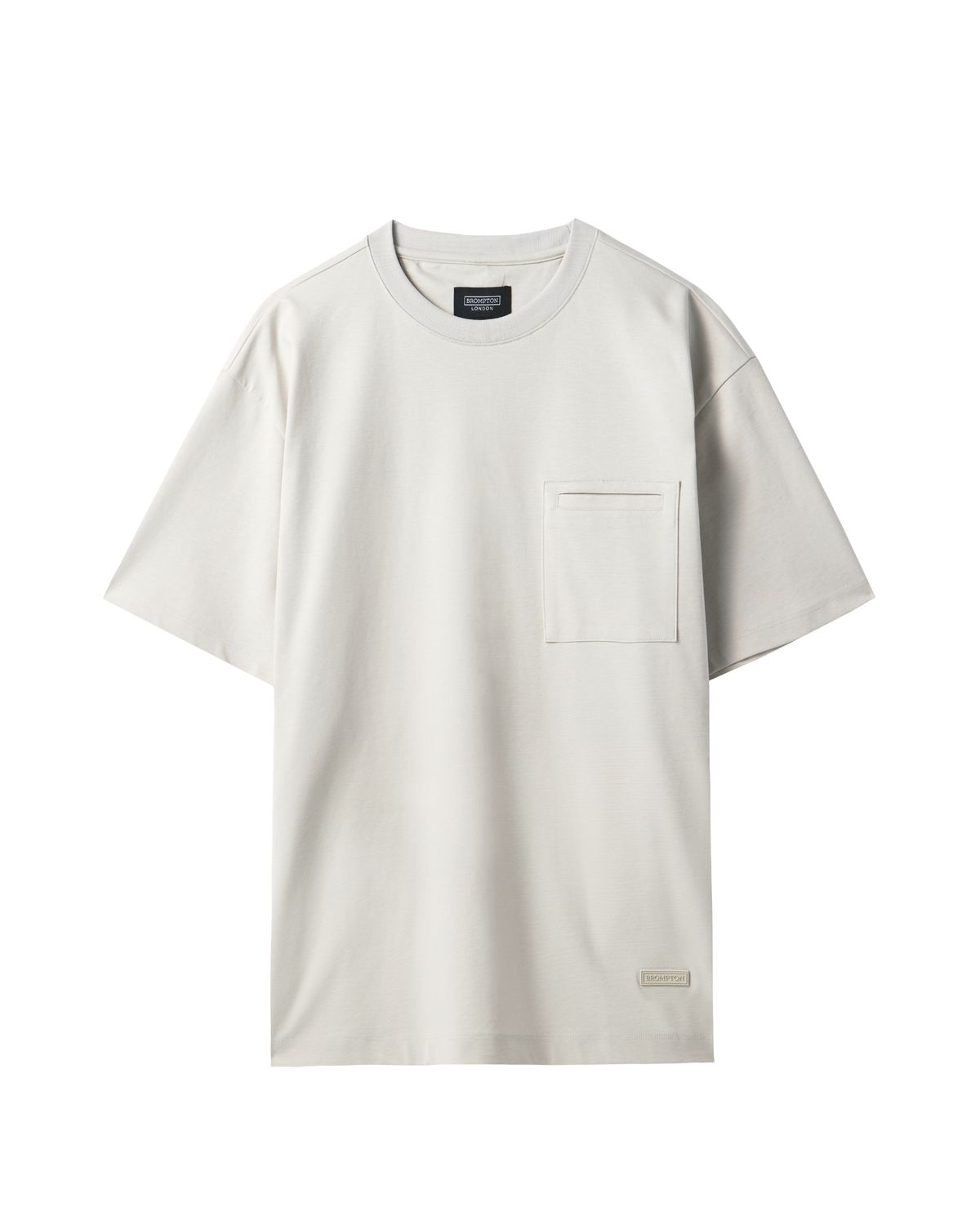 브롬톤 런던(BROMPTON LONDON) STRETCH ROUND T-SHIRT - IVORY (P242UTS121)