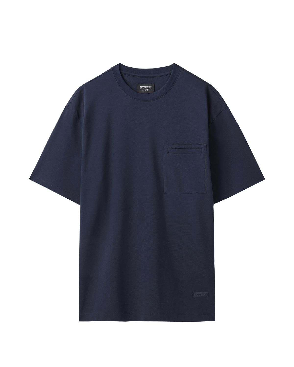 브롬톤 런던(BROMPTON LONDON) STRETCH ROUND T-SHIRT - NAVY (P242UTS121)