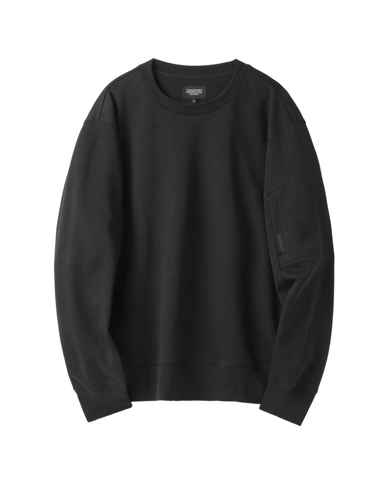 COMMUTER BASIC SWEATSHIRT - BLACK (P241USW103)