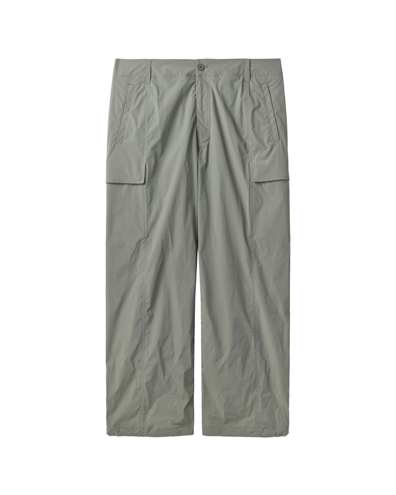 NYLON SET CUT DETAIL TROUSERS - KHAKI (P242MPT234)