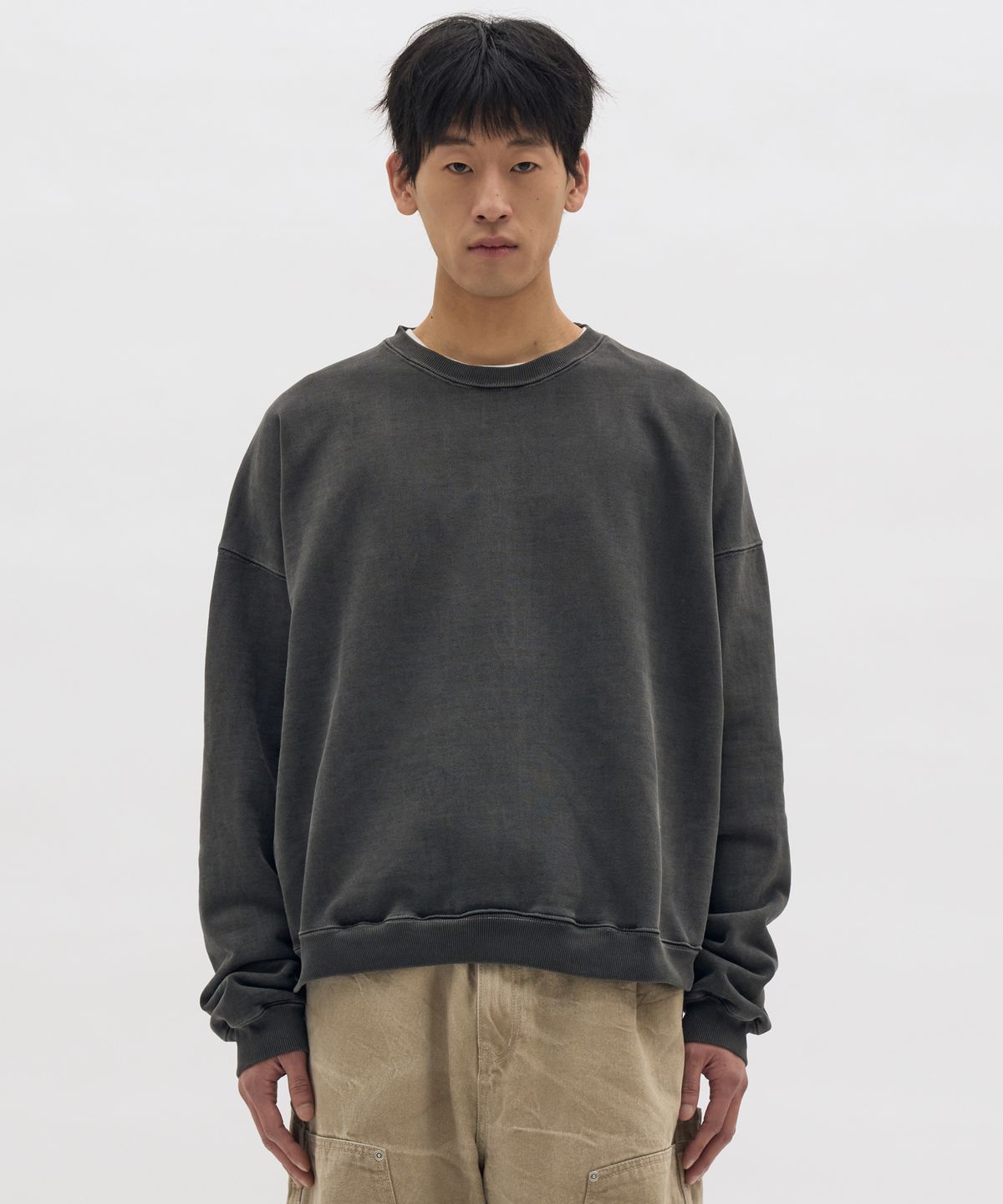 감마갤러리(GAMMA GALLERY) 990g 울트라 헤비 피그먼트 맨투맨 [BLACK]