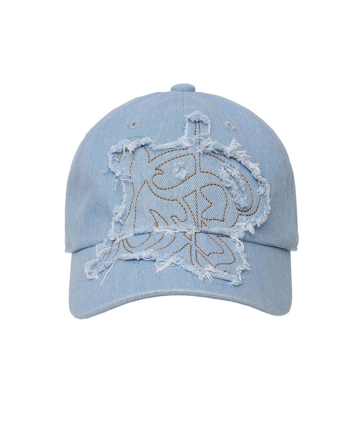 배디(BADEE) Applique Faded Denim Cap Light Blue