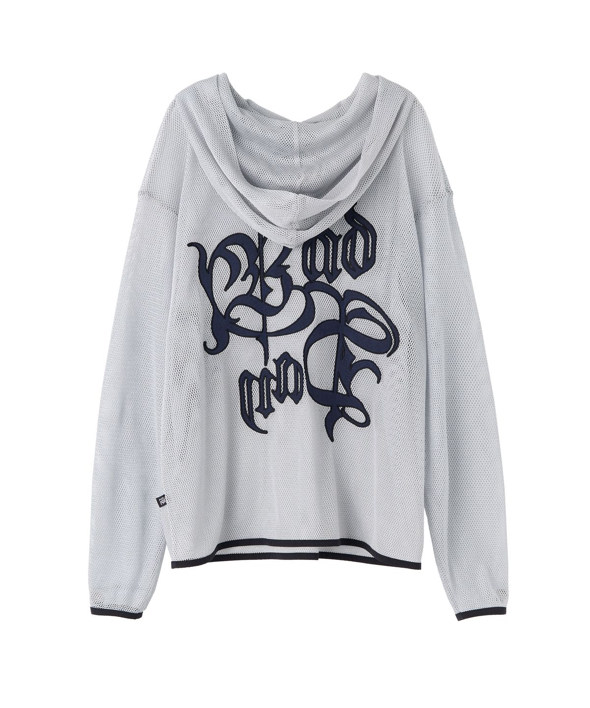 배디(BADEE) Mesh Boxy Hoodie Silver