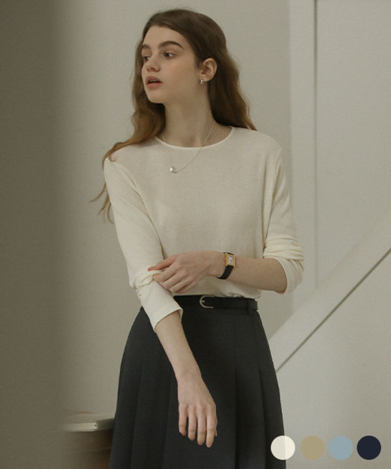 Modal basic slim t-shirt[4color]
