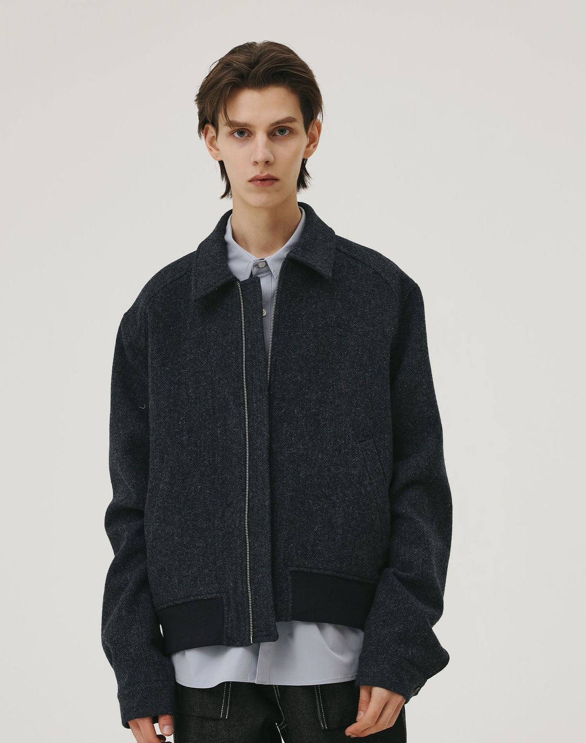 지에마르(GIEMAR) WOOL BLOUSON BLUE