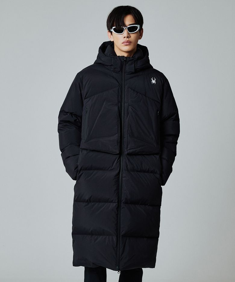 [헥센] 후디 롱 다운 자켓 SPIWCNDJ306UBLK