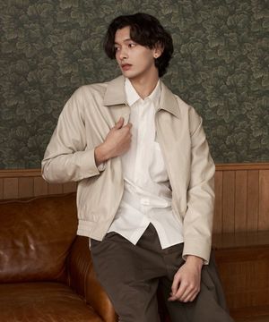 남성 베지터블 비건레더 블루종_ZE1JP131_SBE