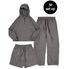 Hood Anorak 3-Piece Full Set Up (Charcoal) CSOs-003 [Unisex]