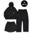 Hoodie Zip Up 3-Piece Full Set Up (Black) CSOs-002 [Unisex]