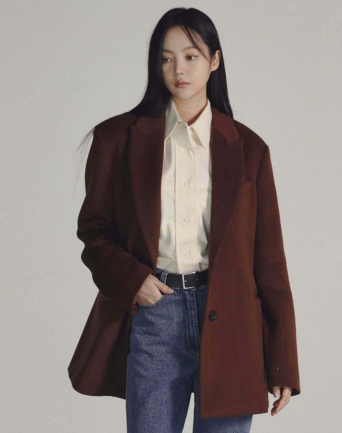 지에마르(GIEMAR) OVERFIT JACKET WOOL COAT BROWN