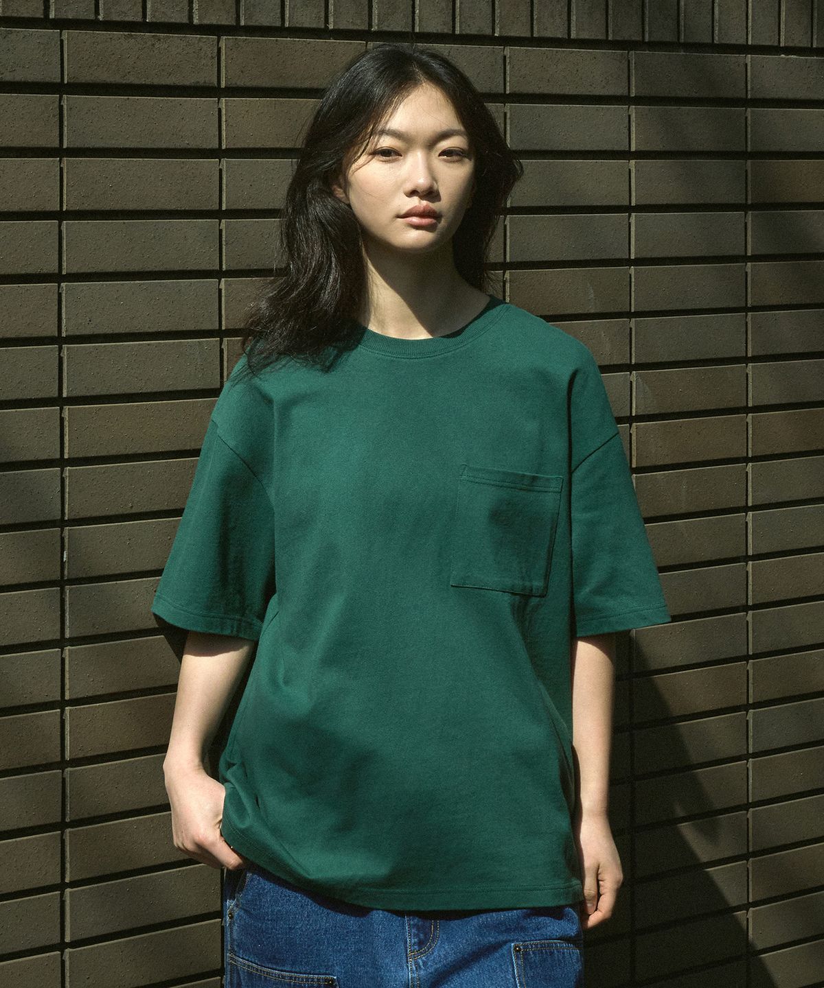 미니멀프로젝트(MINIMALPROJECT) 로버스트 헤비 포켓 반팔티셔츠 MST154 [GREEN]