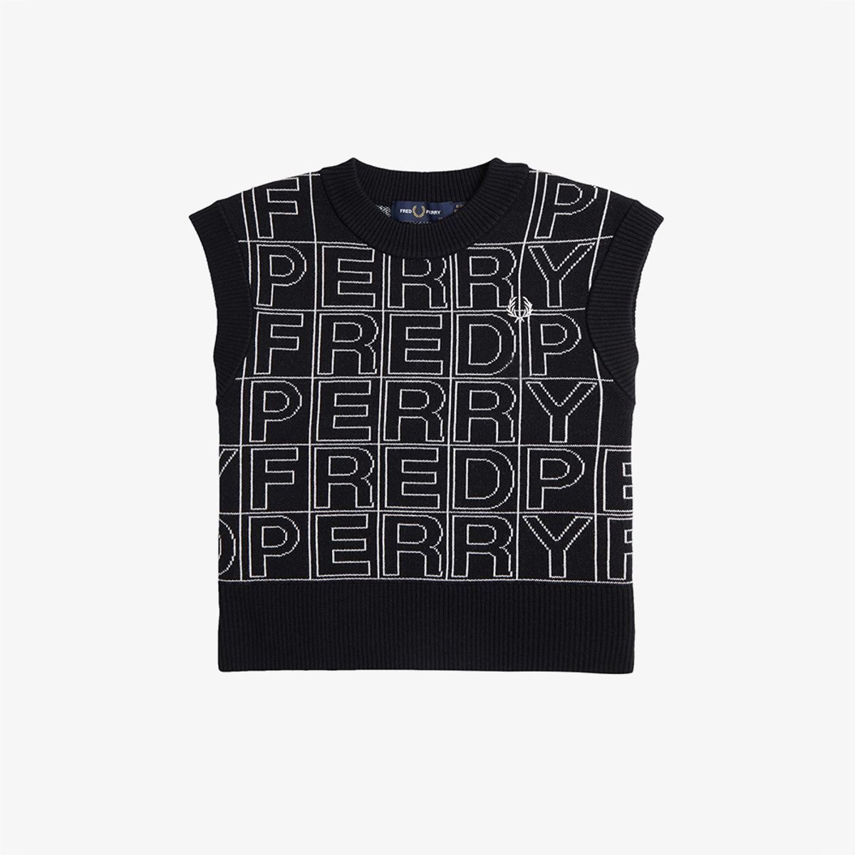 프레드페리(FRED PERRY) [Womens] 스펠아웃 메리노울 니트 베스트(102) AFPF2417103-102