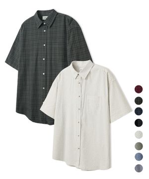 [2PACK] 쿨 데일리 숏 슬리브 셔츠 17 COLOR COOSSH187SH189SH191