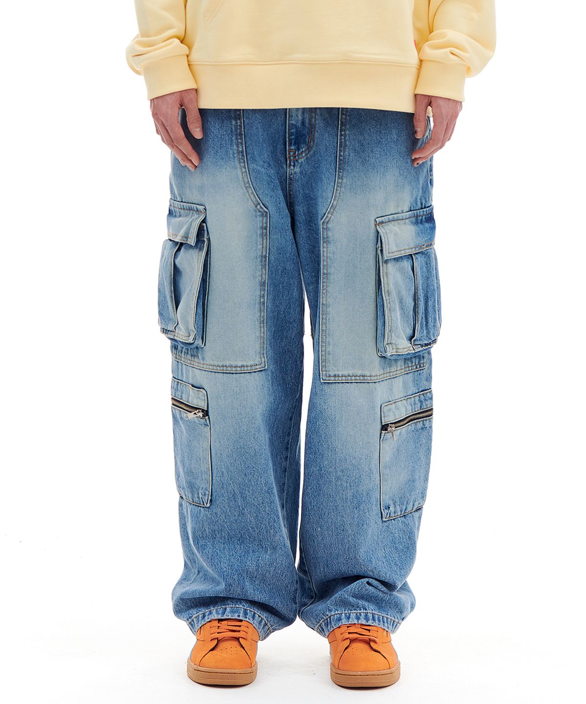 아카이브 볼드(ARCHIVE BOLD) MULTI POCKET DENIM PANTS (LIGHT BLUE)