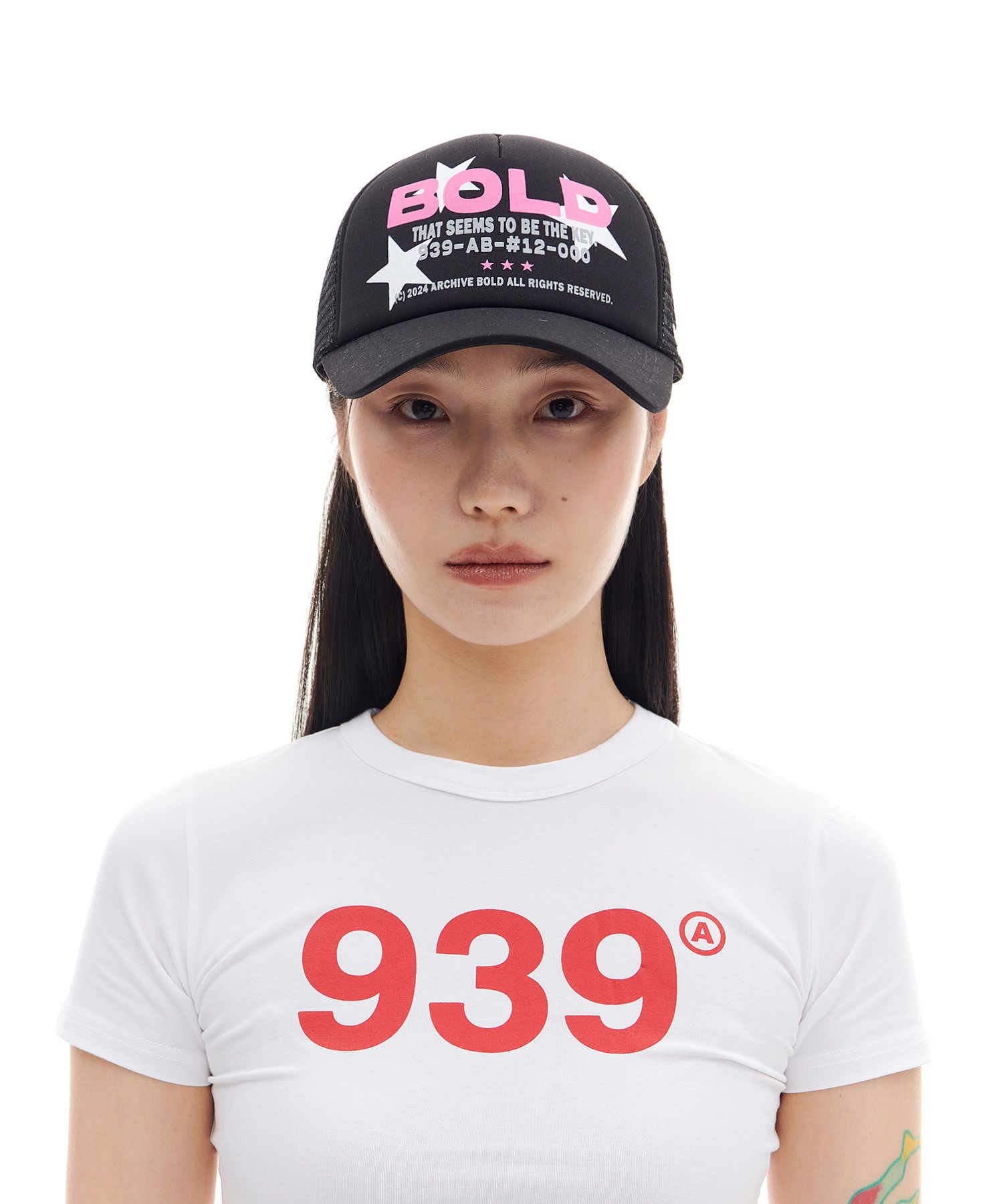 ◆ARCHIVE BOLD◆ BOLD TRUCKER MESH CAP BLACK AB24SPCP005BK MUSINSA | ARCHIVE BOLD BOLD TRUCKER MESH CAP (BLACK)