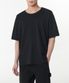 릴렉스드 CR 스쿱 넥 티셔츠 [블랙]