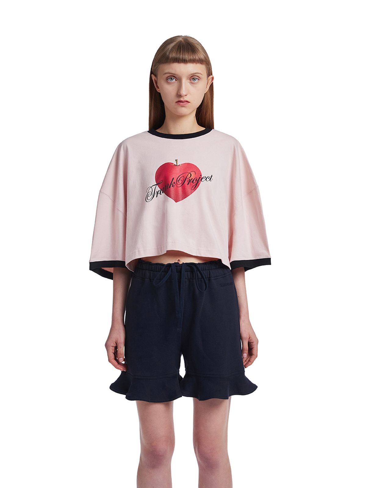 트렁크프로젝트(TRUNK PROJECT) Ringer T-Shirt_Pink