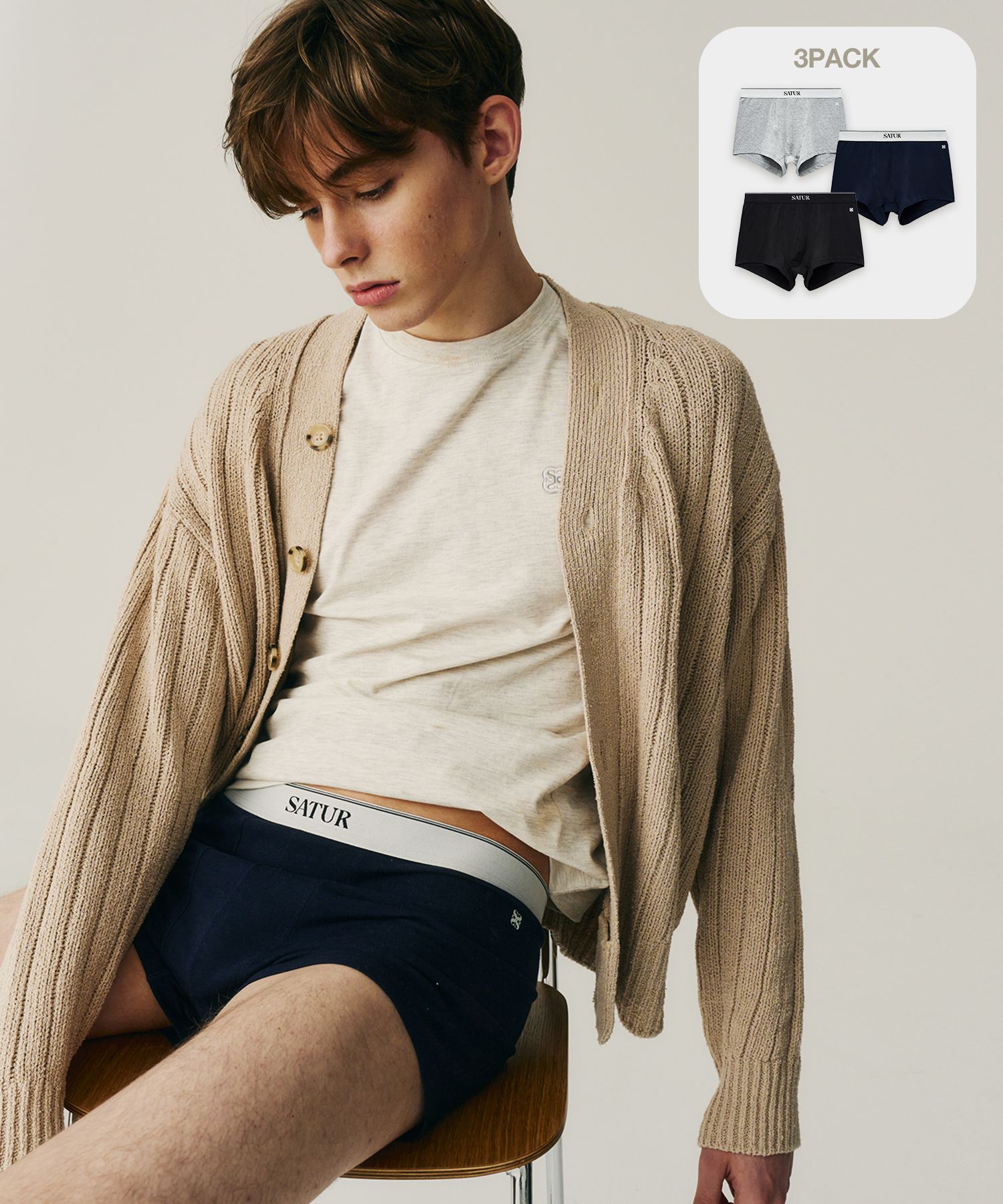 ★韓国の人気★【SATUR】★[3Pack] All Day Mans Drawers★ ☆韓国の人気☆【SATUR】☆[3Pack] All Day Mans Drawers