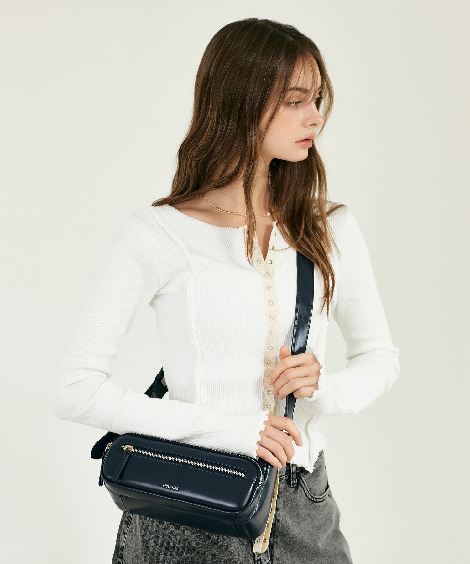 Leather Bag Mclanee Sling Bag Mclanee] 977 KEIDI Shoulder