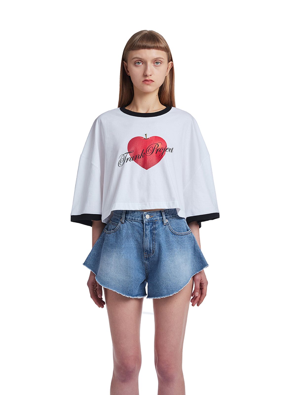 트렁크프로젝트(TRUNK PROJECT) Ringer T-Shirt_White