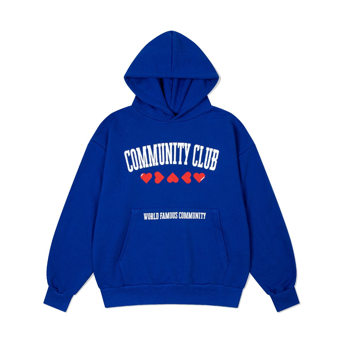커뮤니티클럽(COMMUNITY CLUB) 컬리지 하트 후디 블루