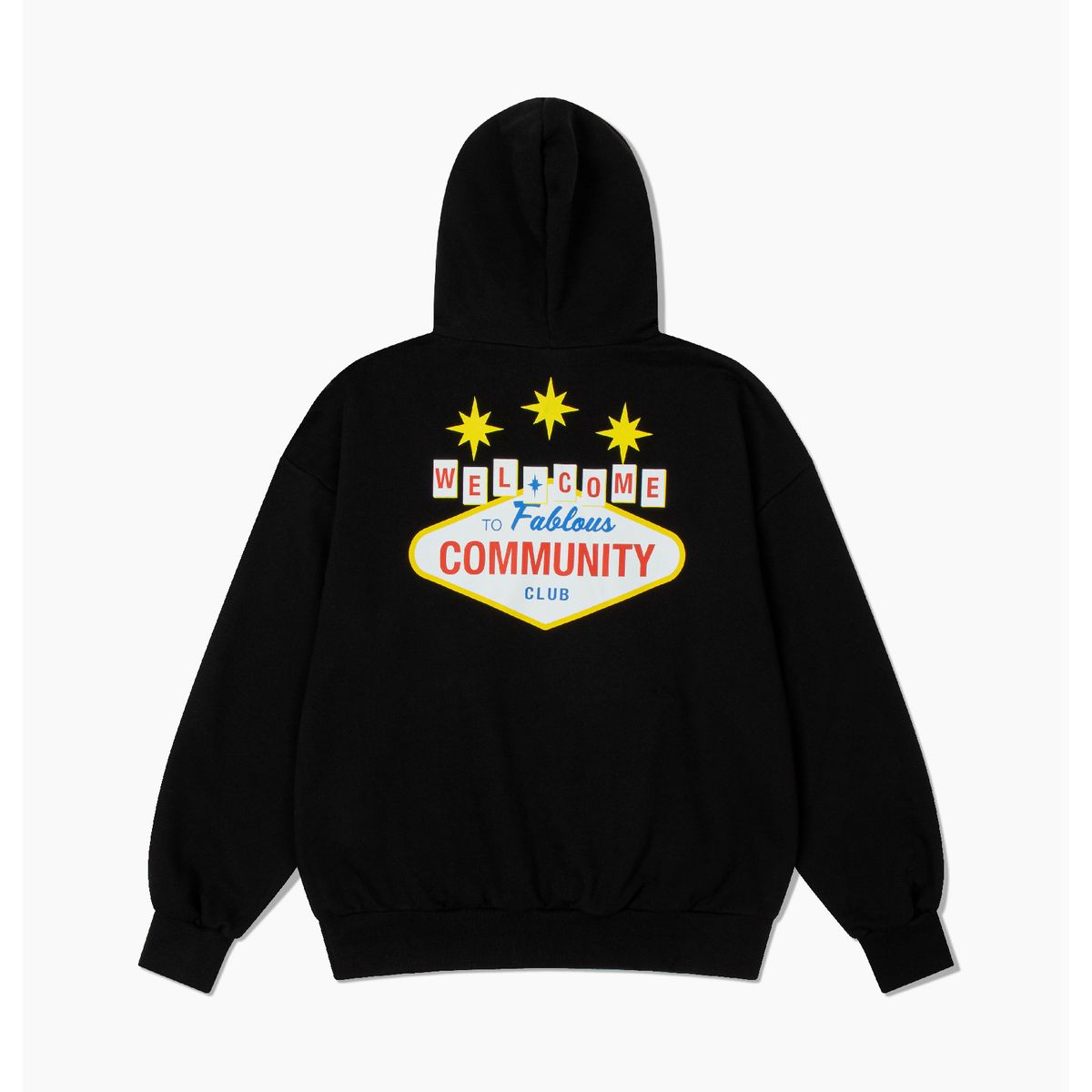 커뮤니티클럽(COMMUNITY CLUB) 웰컴 후디 블랙