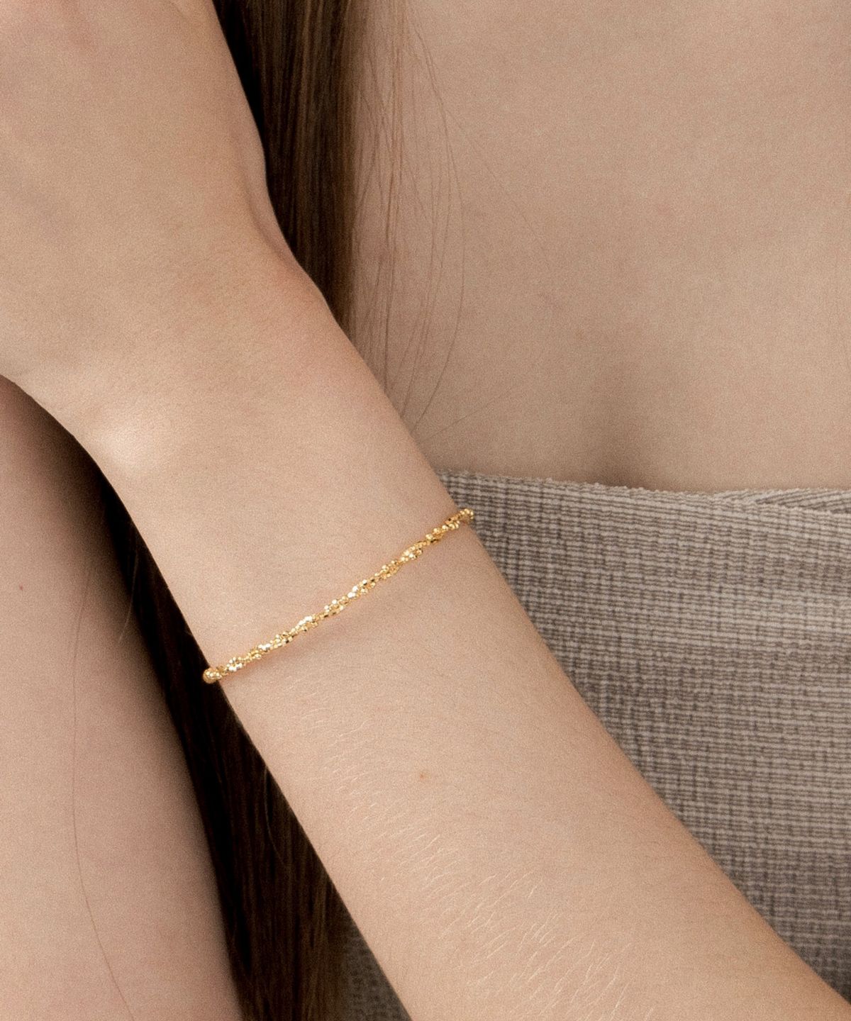 릴리코리(LILYKORI) 925 Silver Twist Sand Bracelet