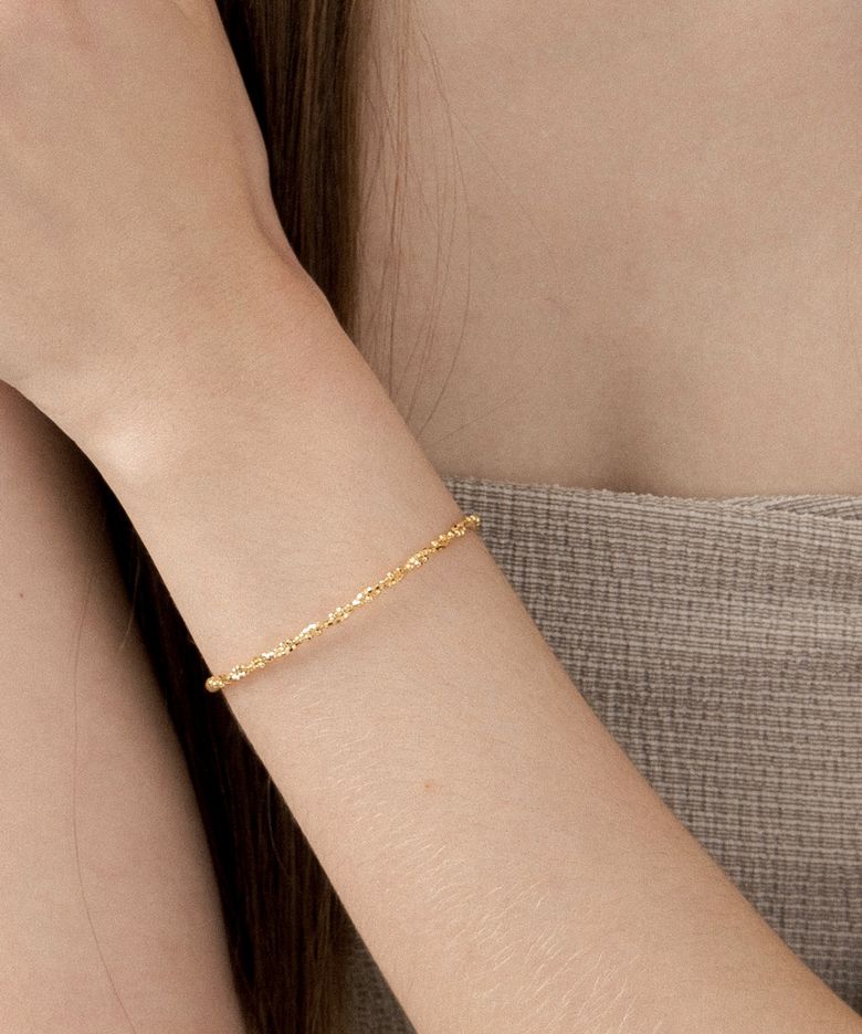 925 Silver Twist Sand Bracelet