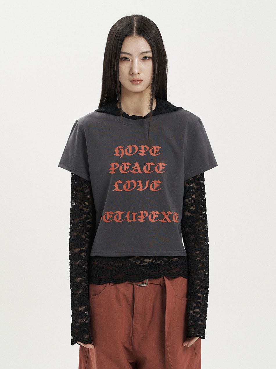 トップス MUSINSA LACE BUTTON HOODIE TOP MUSINSA公式 | SETUPEXE LACE BUTTON HOODIE TOP / BLACK