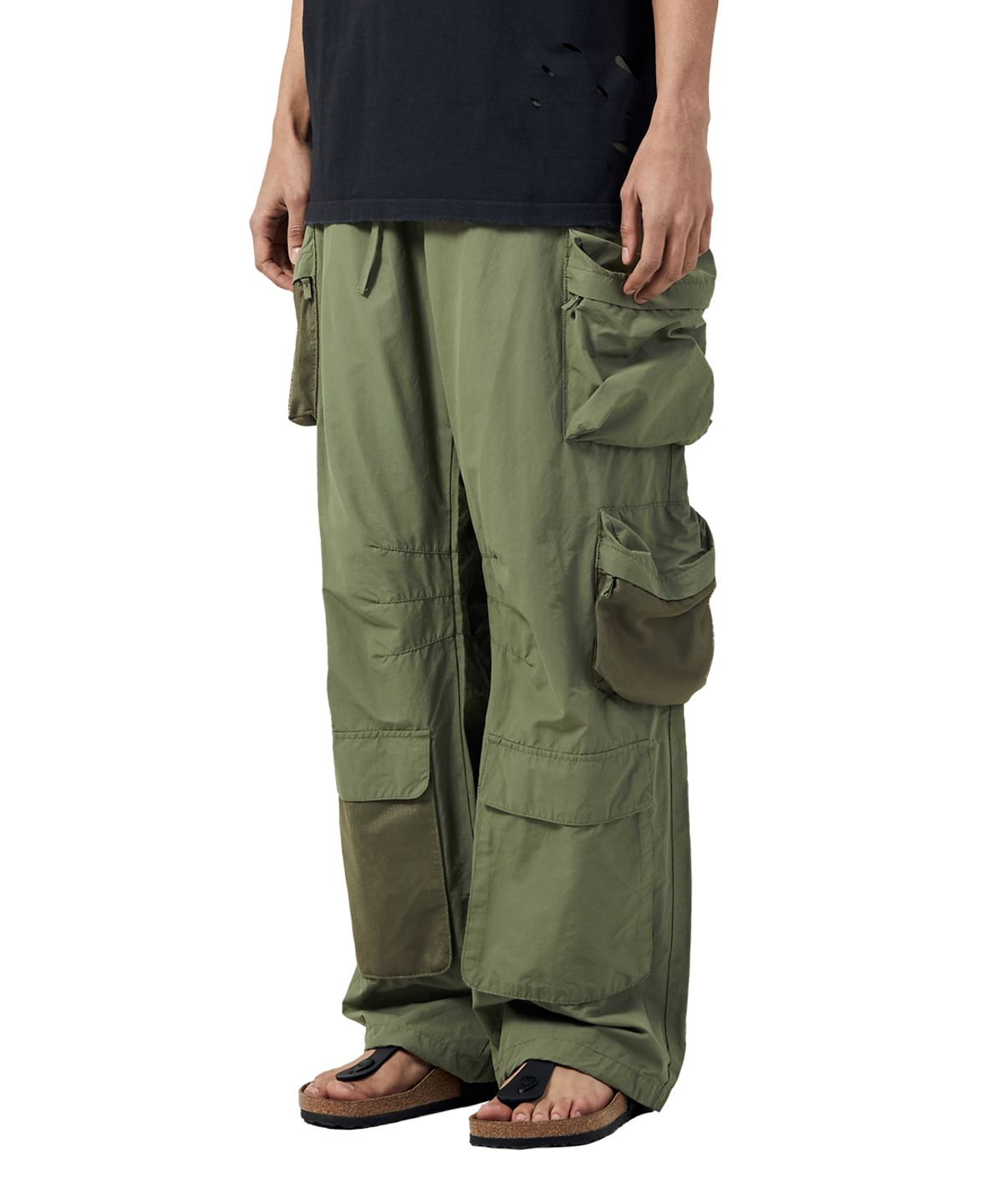 빅유니온(BIG UNION) MESH CARGO PANTS / KHAKI