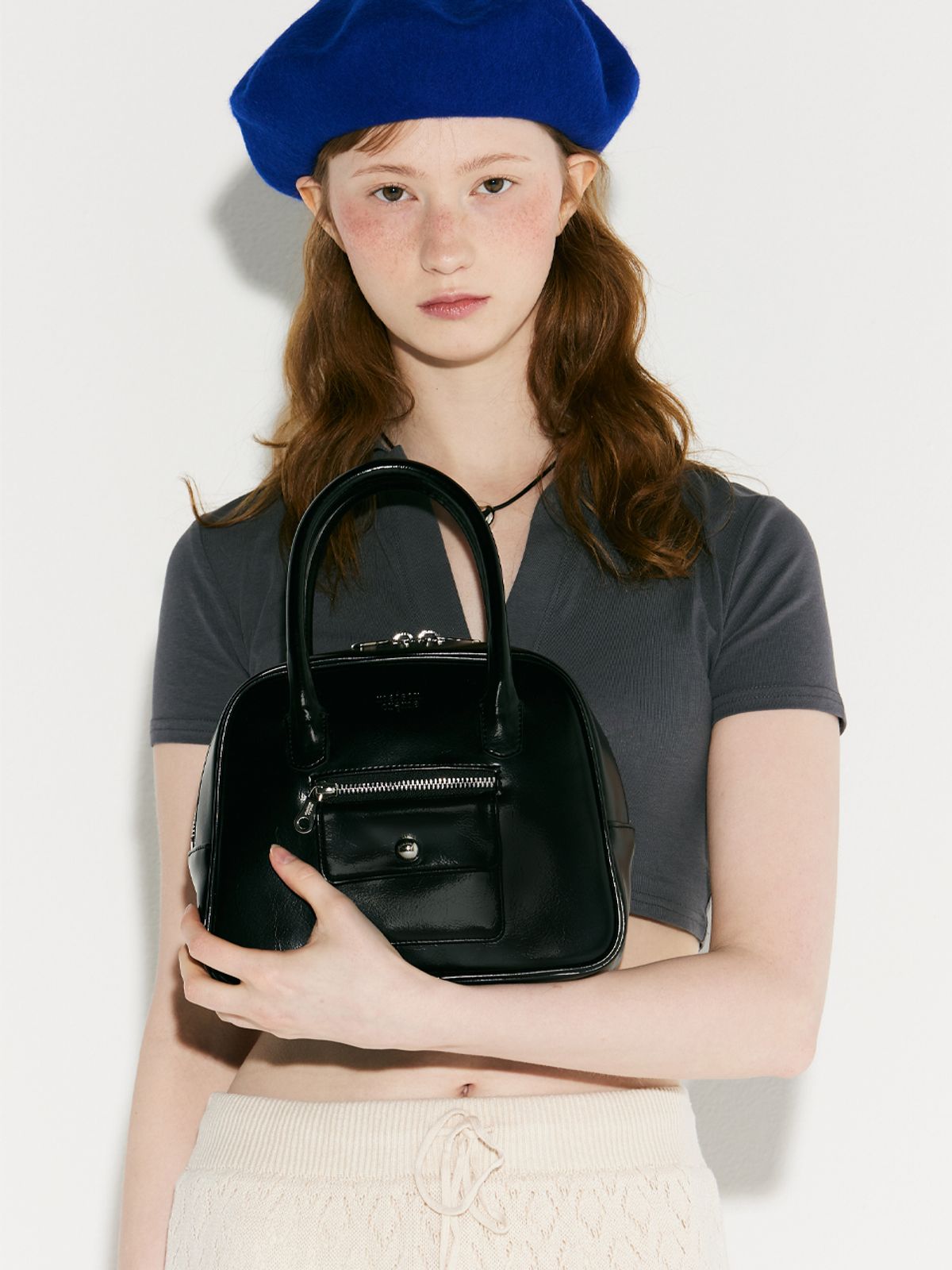 메종크렘(MAISON CREME) Door Bell Tote Bag_black