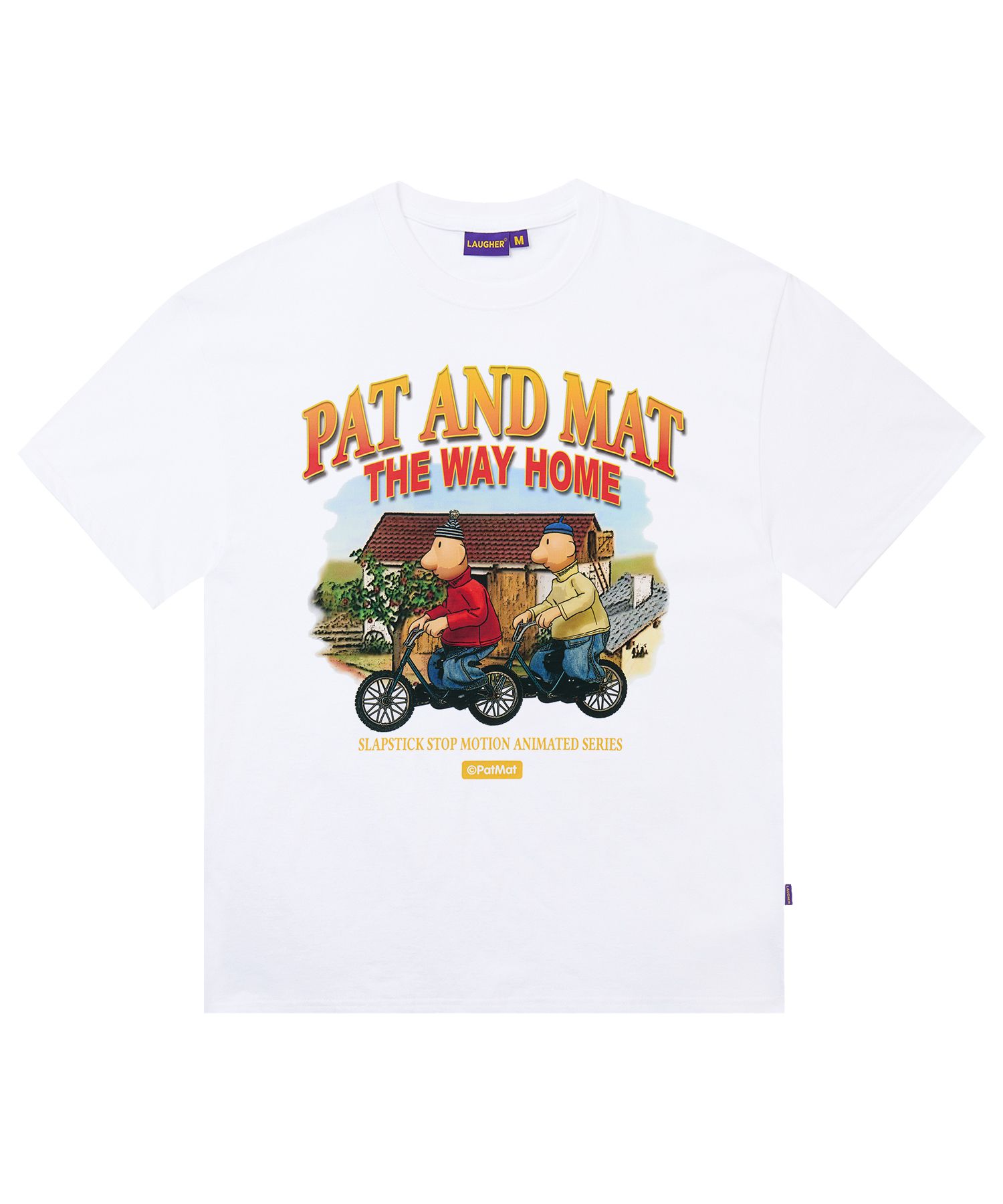 Tシャツ・カットソー LAUGHER PATMAT THE WAY  T-SHIRT WHITE PM4 MUSINSA公式 | LAUGHER [PAT&MAT] The Way Home T-shirt. - White