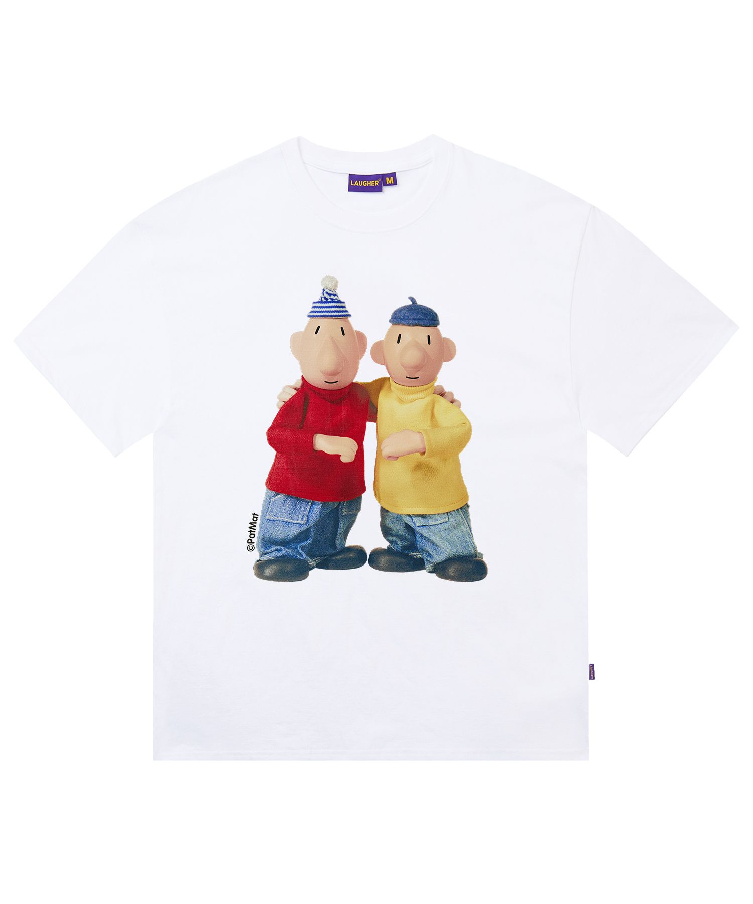 Tシャツ・カットソー LAUGHER PATMAT Best Friend T-Shirt White PM8 MUSINSA | LAUGHER [PAT&MAT] Best Friend T-shirt - White
