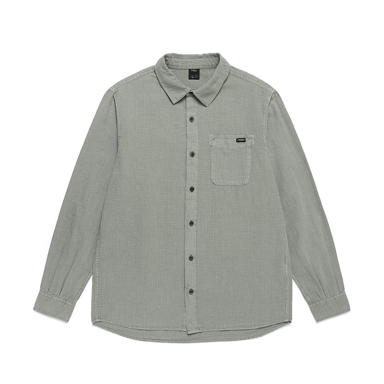 가먼트다잉 린넨 체크 셔츠 Light Khaki