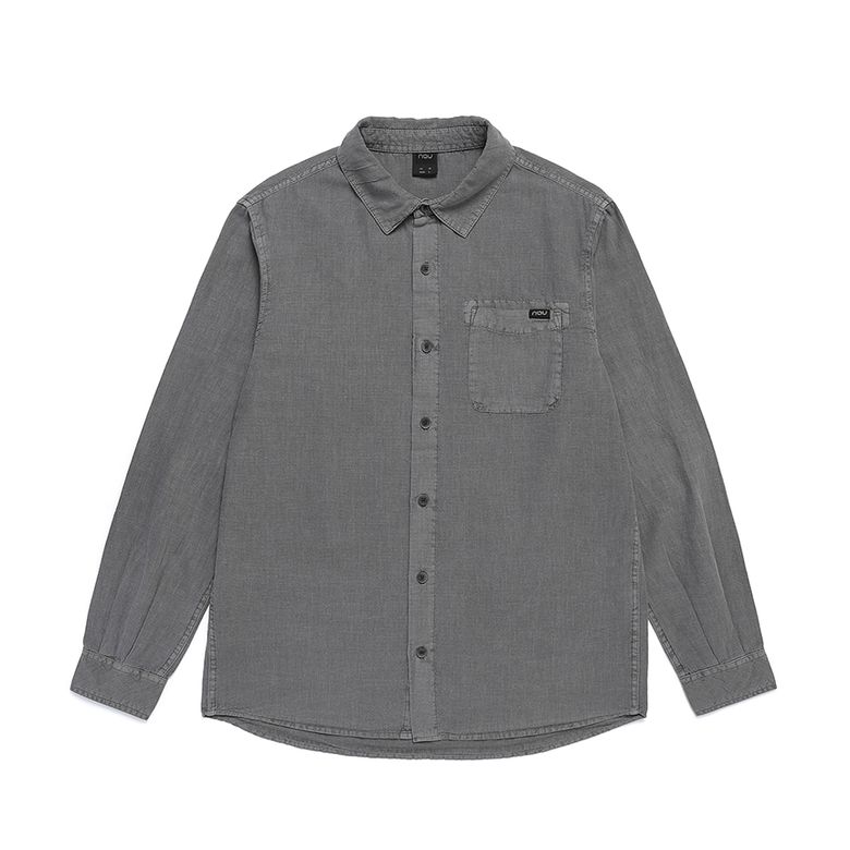 가먼트다잉 린넨 체크 셔츠 Gray