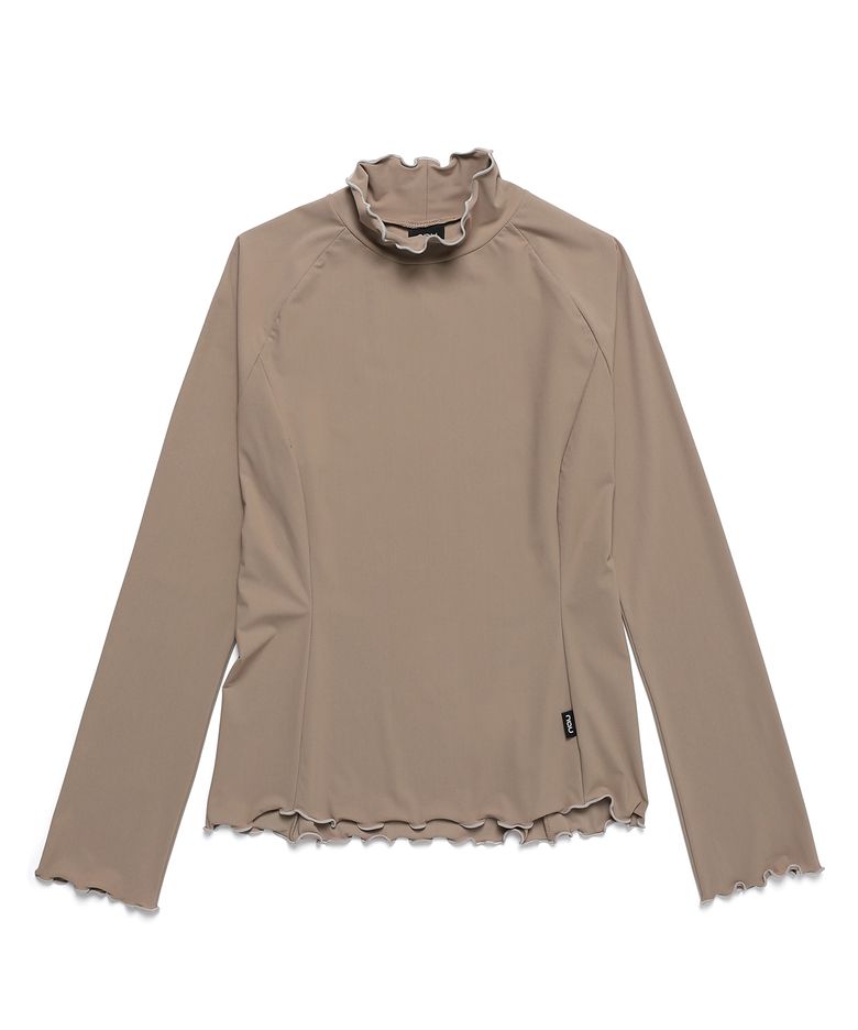 W 쿨 하이킹 하이넥 티셔츠 Taupe