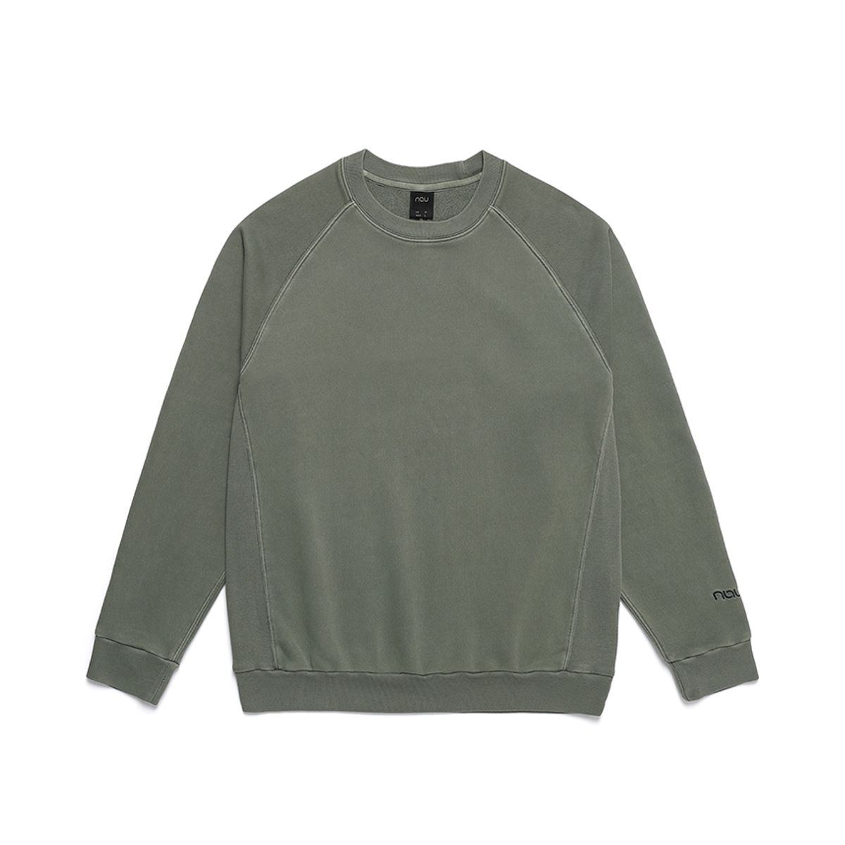 나우(nau) 가먼트다잉 스웻 셔츠 Forest Khaki