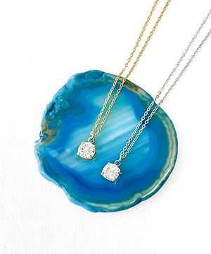 [남여공용] 써지컬스틸 원형 크리스탈 포인트 목걸이 / GHMN-451